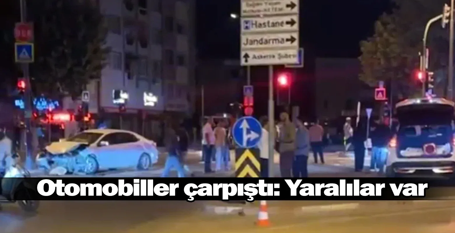 İnegöl'de otomobiller çarpıştı: Yaralılar var