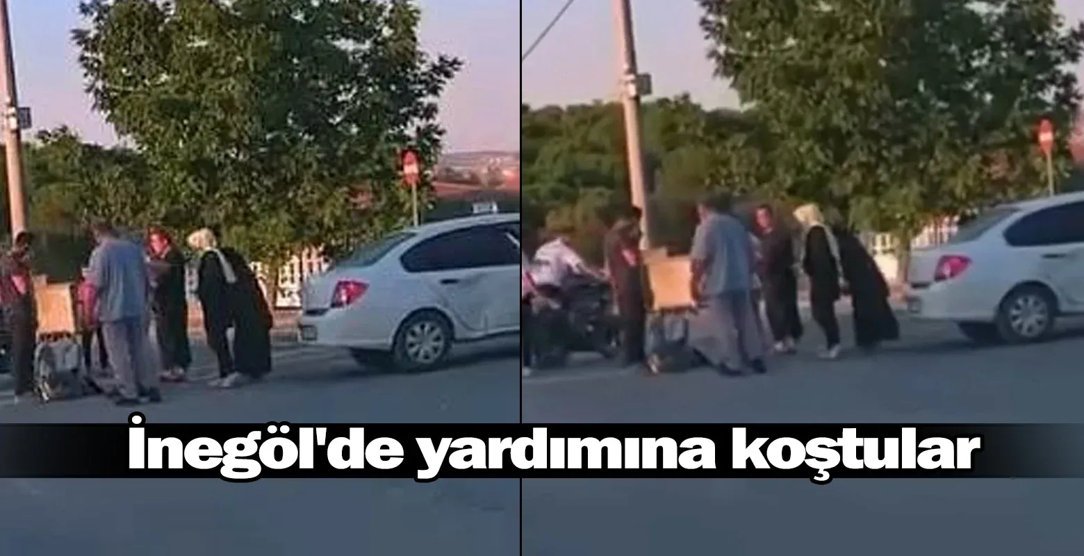 İnegöl'de yardımına koştular