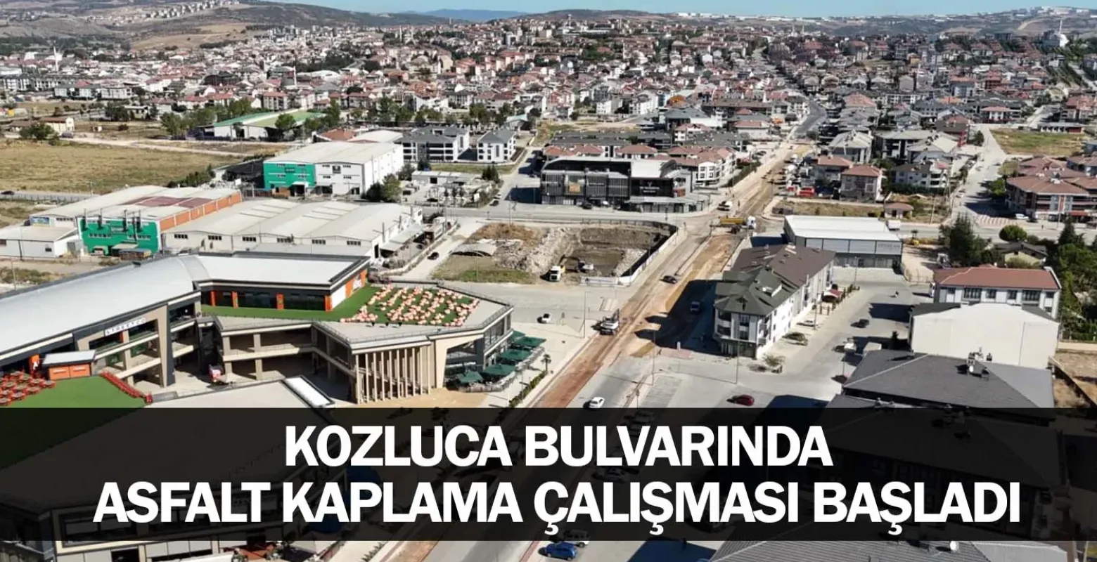 Kozluca Bulvarında Asfalt Kaplama Çalışması Başladı