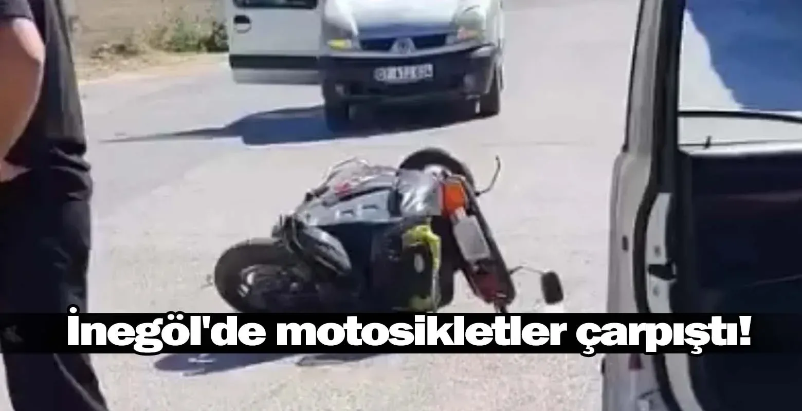 İnegöl'de motosikletler çarpıştı!