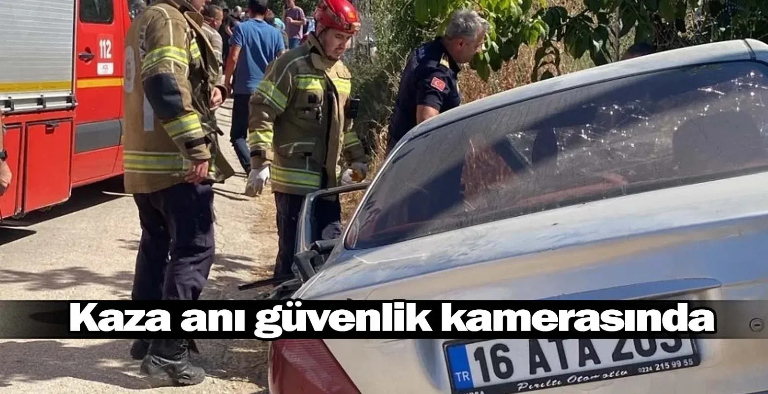 Kaza anı güvenlik kamerasında
