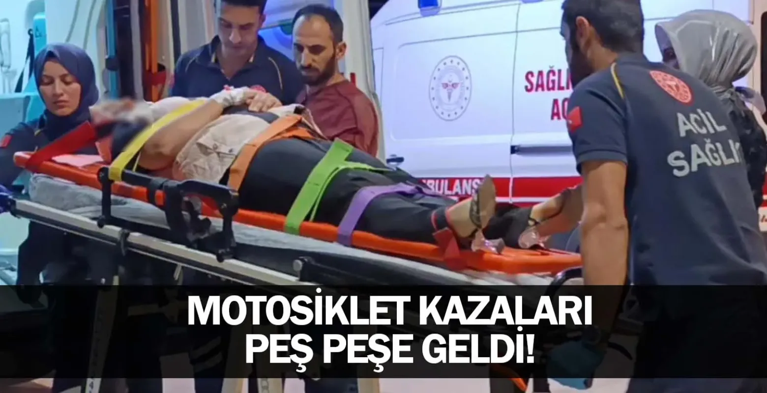 İnegöl'de motosiklet kazaları peş peşe geldi!