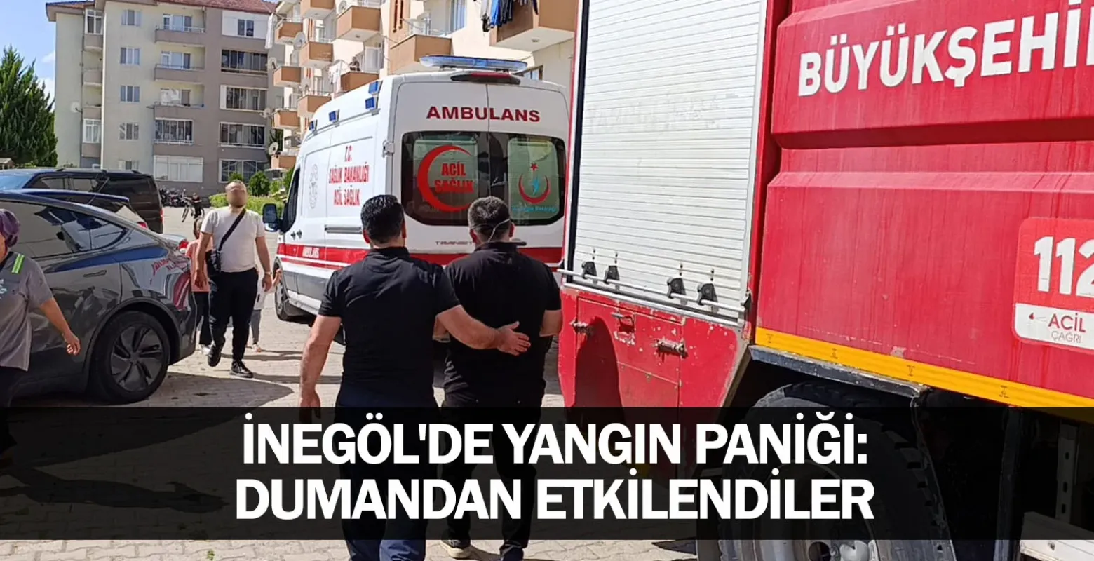 İnegöl'de yangın paniği: Dumandan etkilendiler