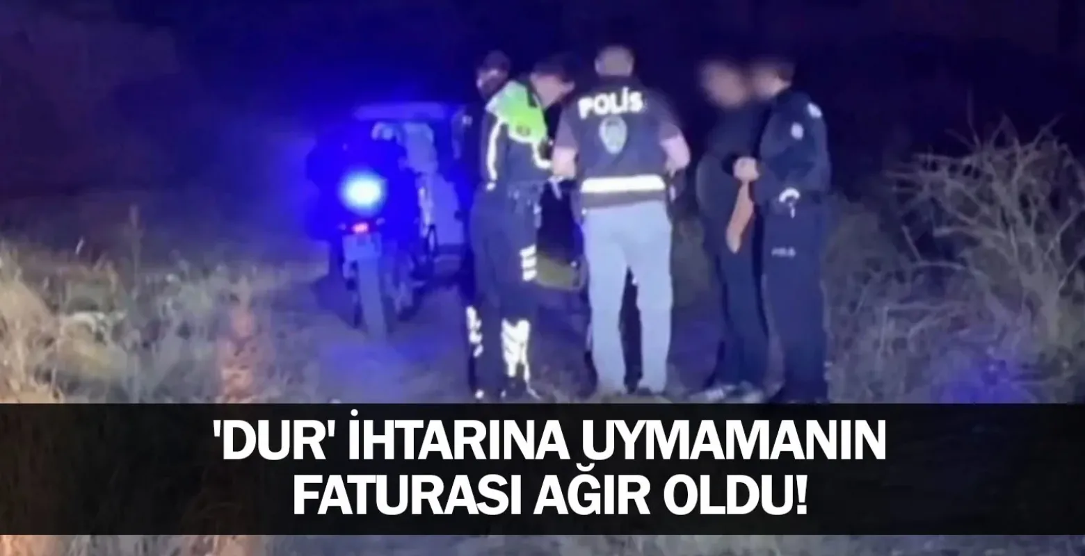 İnegöl'de 'dur' ihtarına uymamanın faturası ağır oldu!