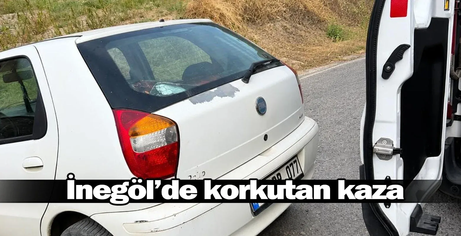 İnegöl'de korkutan kaza