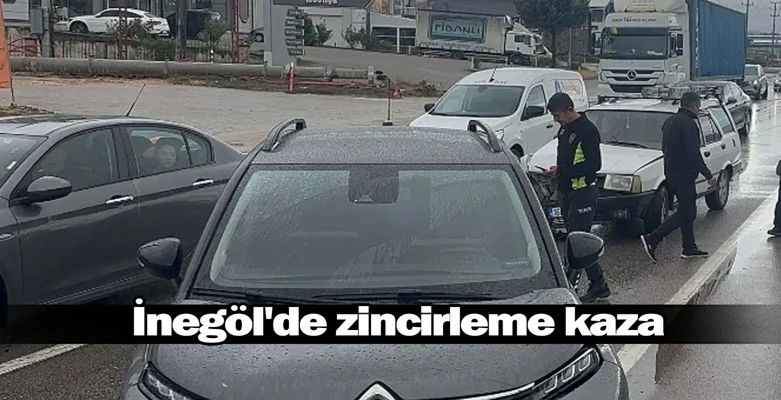 İnegöl'de zincirleme kaza