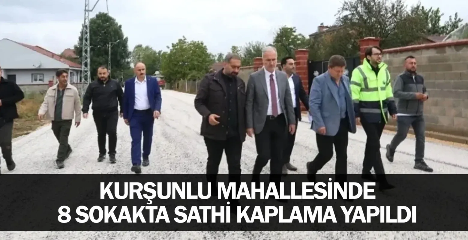 Kurşunlu Mahallesinde 8 Sokakta Sathi Kaplama Yapıldı