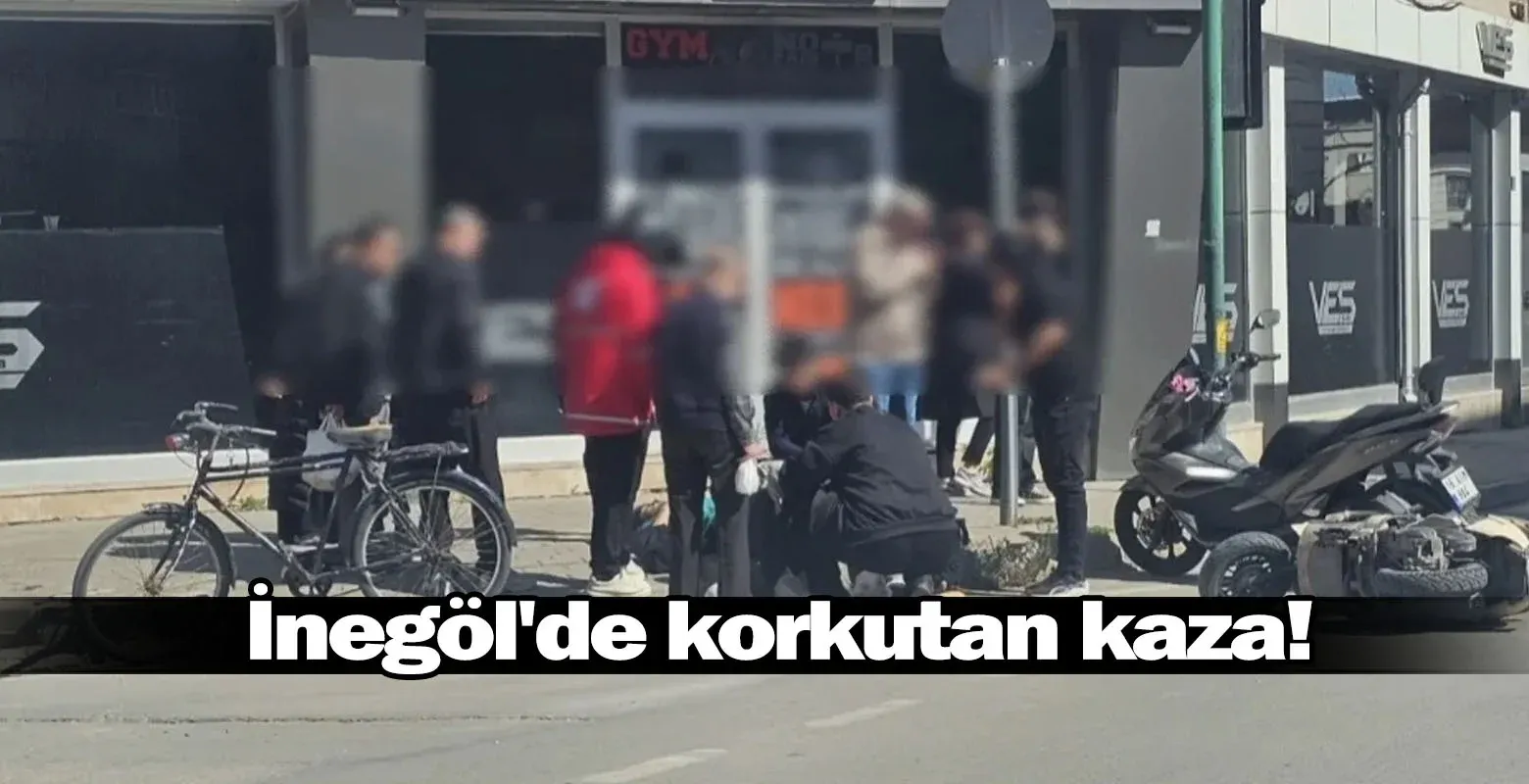 İnegöl'de korkutan kaza!