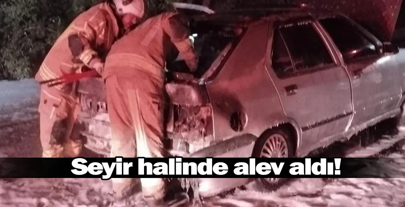 Seyir halinde alev aldı!