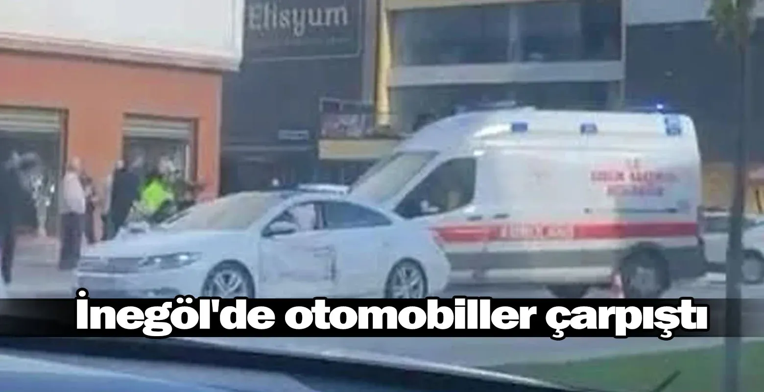 İnegöl'de otomobiller çarpıştı