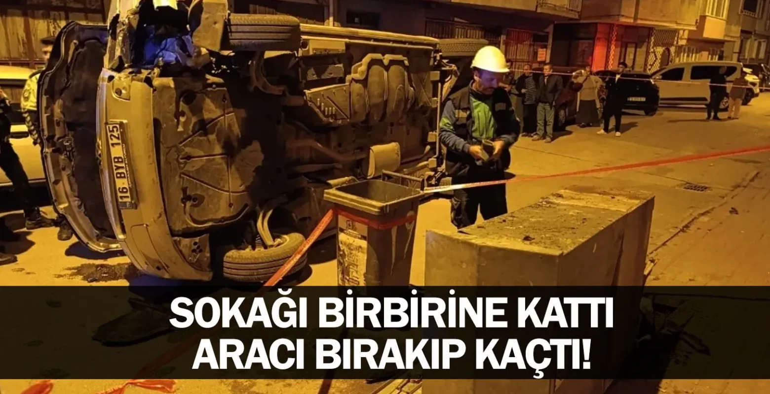 ​Sokağı Birbirine Kattı, Aracı Bırakıp Kaçtı!