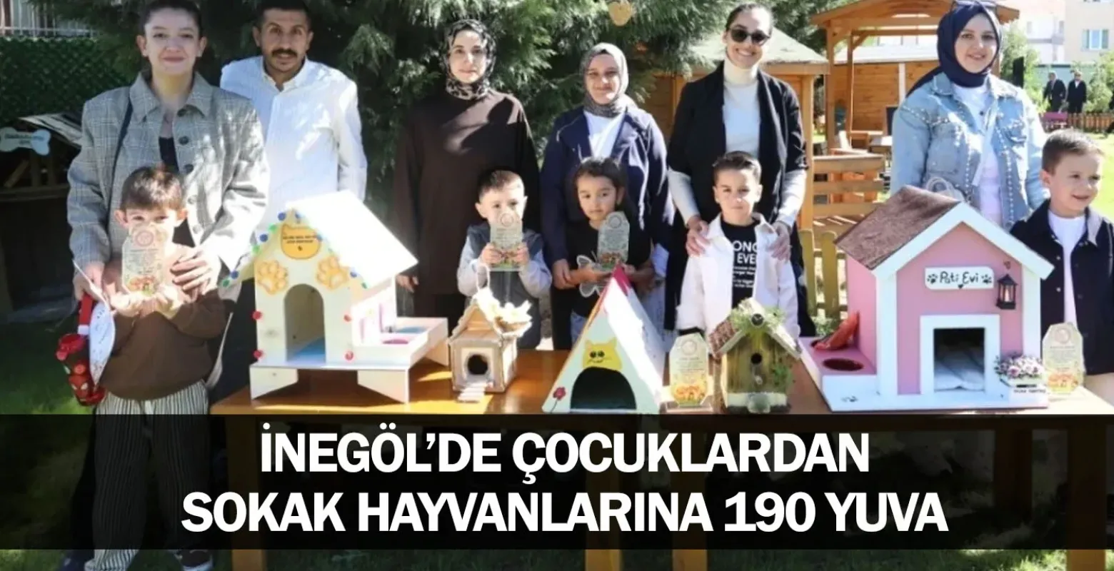 İnegöl’de Çocuklardan Sokak Hayvanlarına 190 Yuva