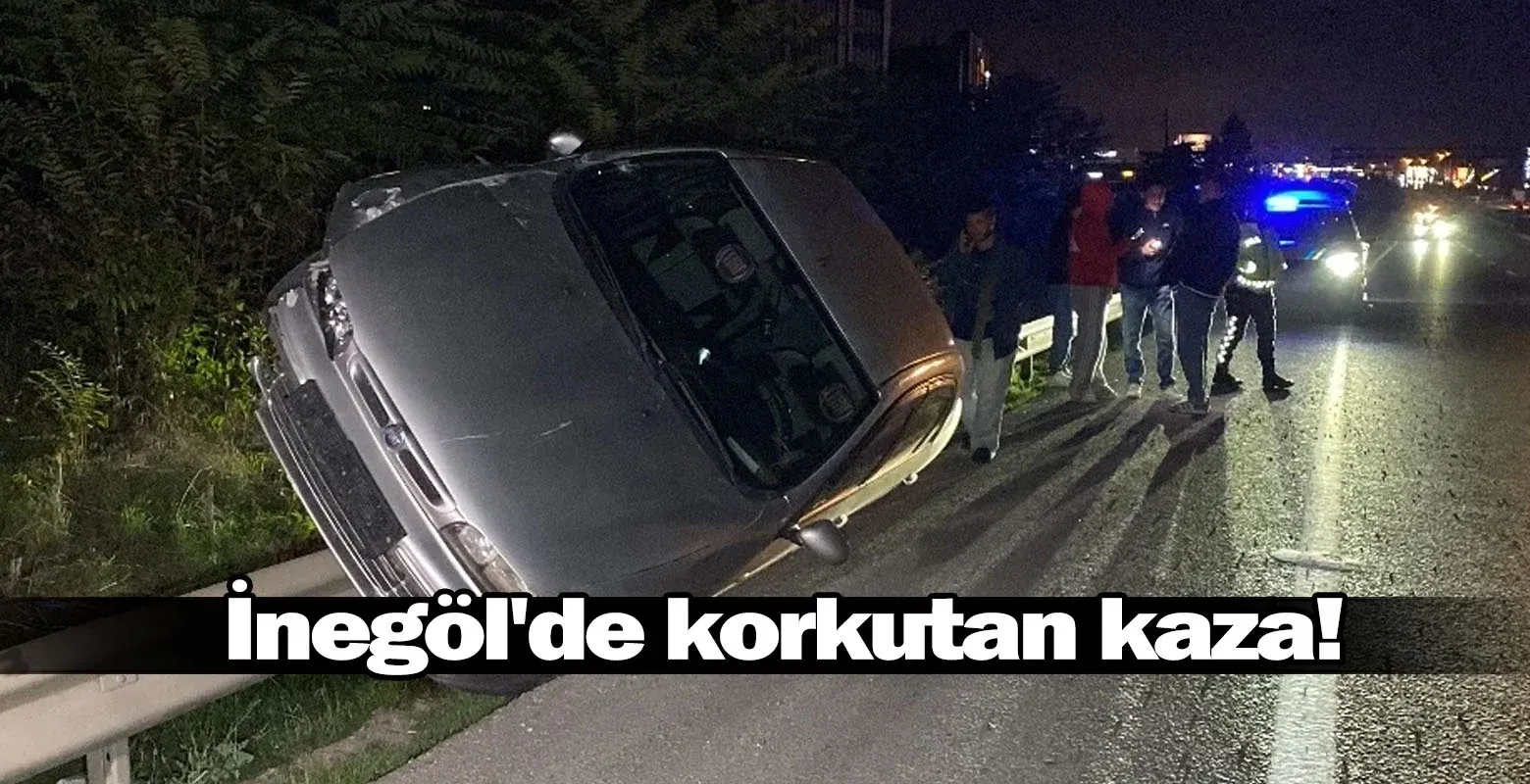 İnegöl'de korkutan kaza!
