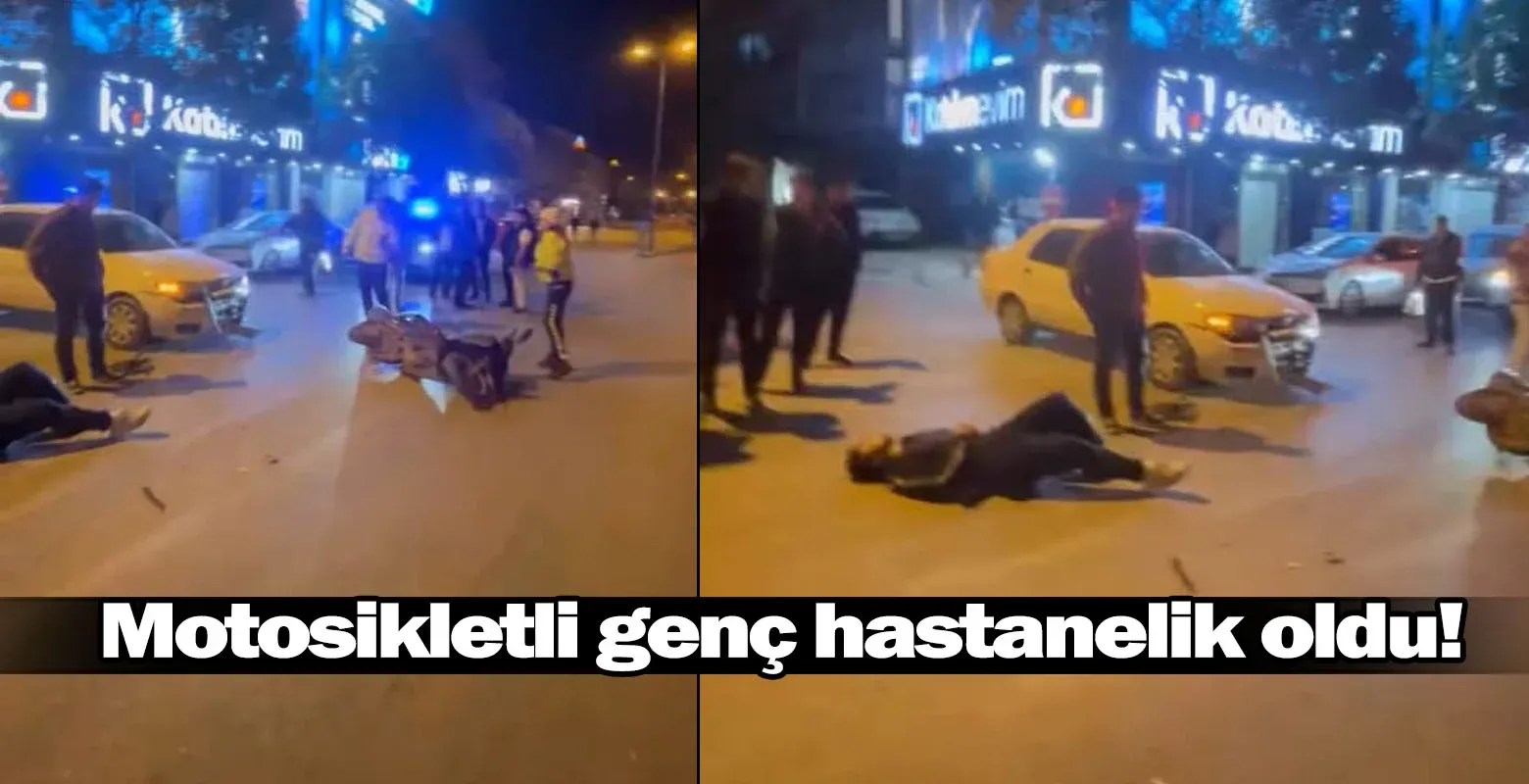 Motosikletli genç hastanelik oldu!