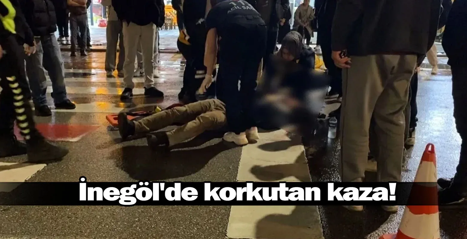 İnegöl'de korkutan kaza!