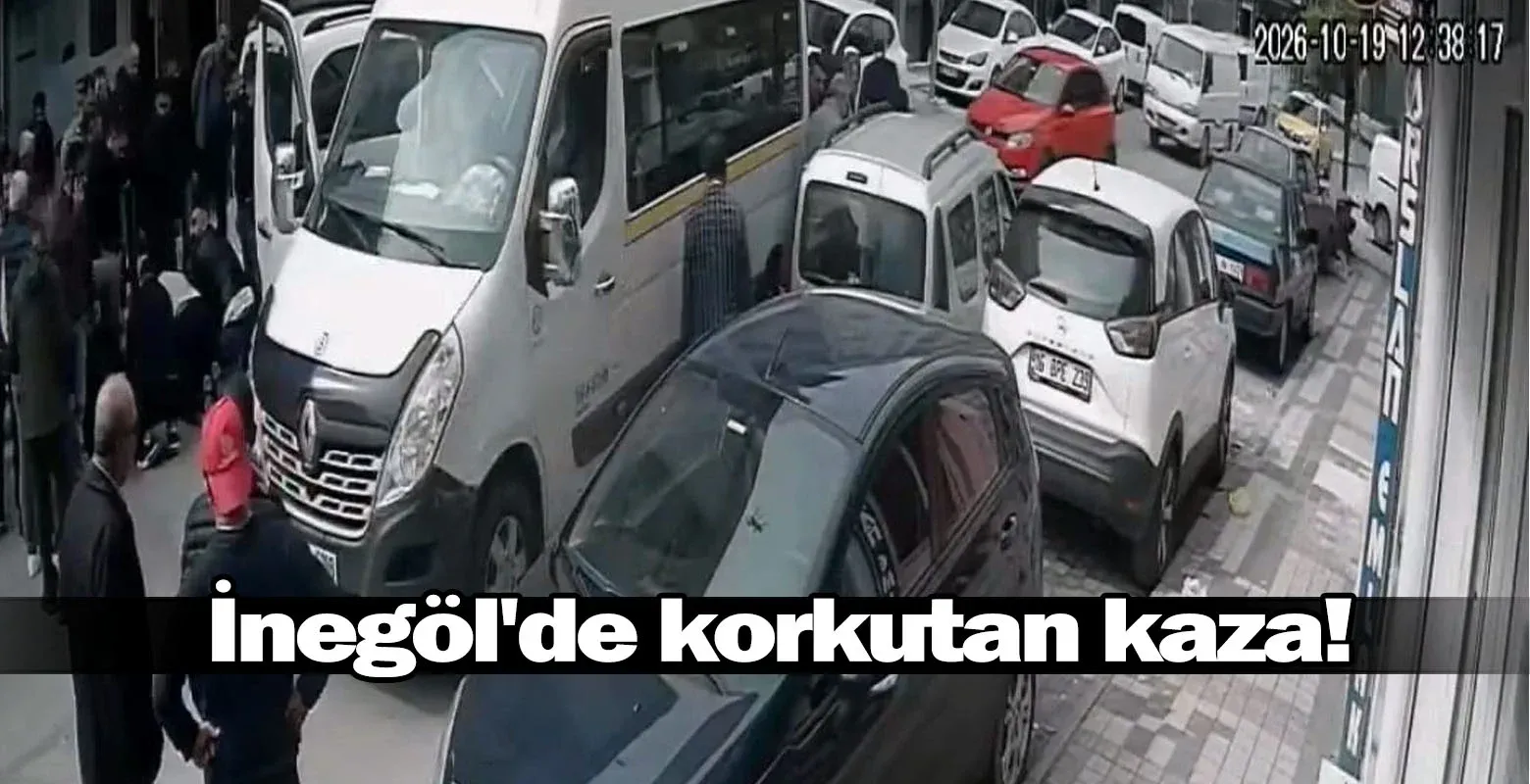 İnegöl'de korkutan kaza!