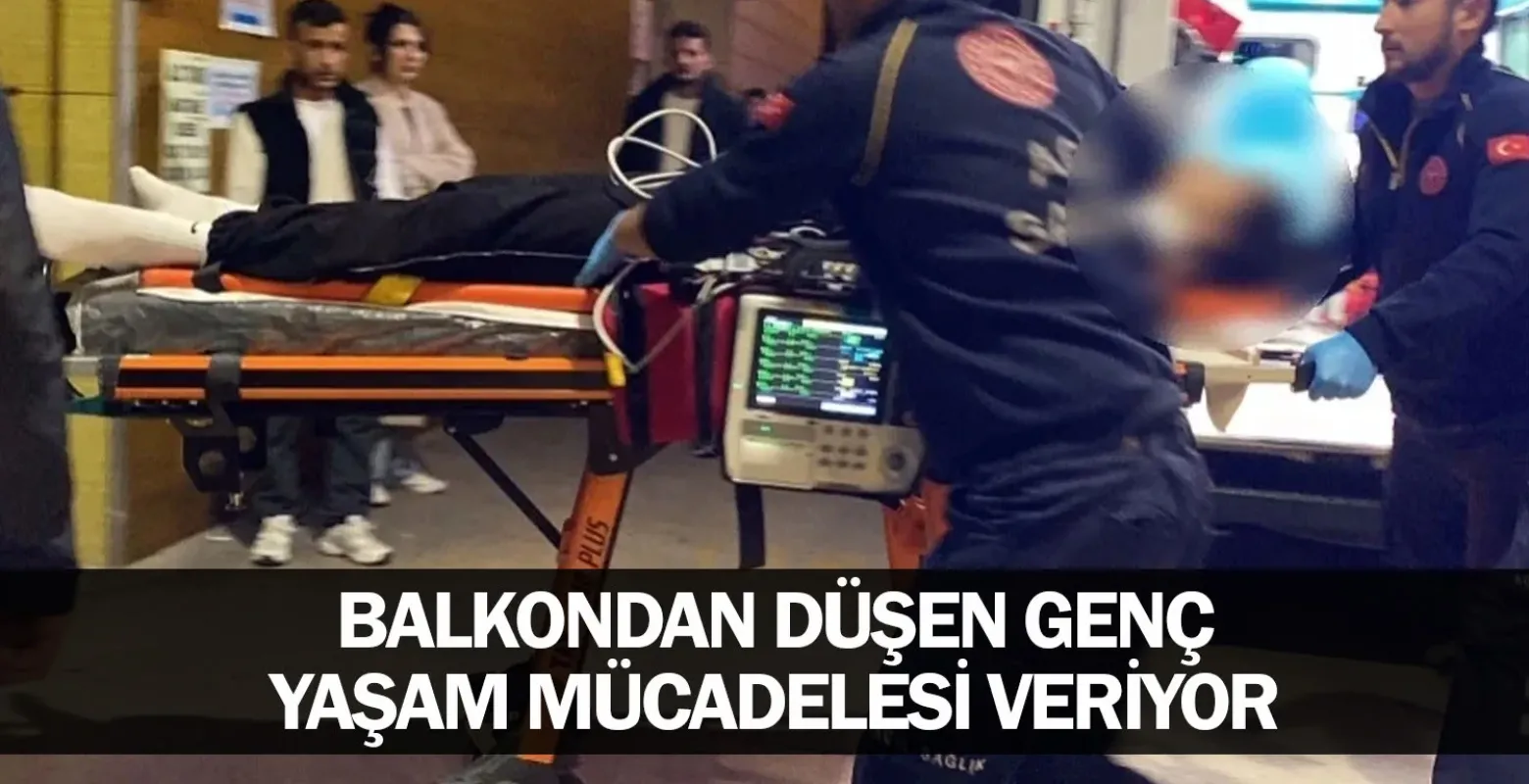 İnegöl'de Balkondan Düşen Genç Yaşam Mücadelesi Veriyor