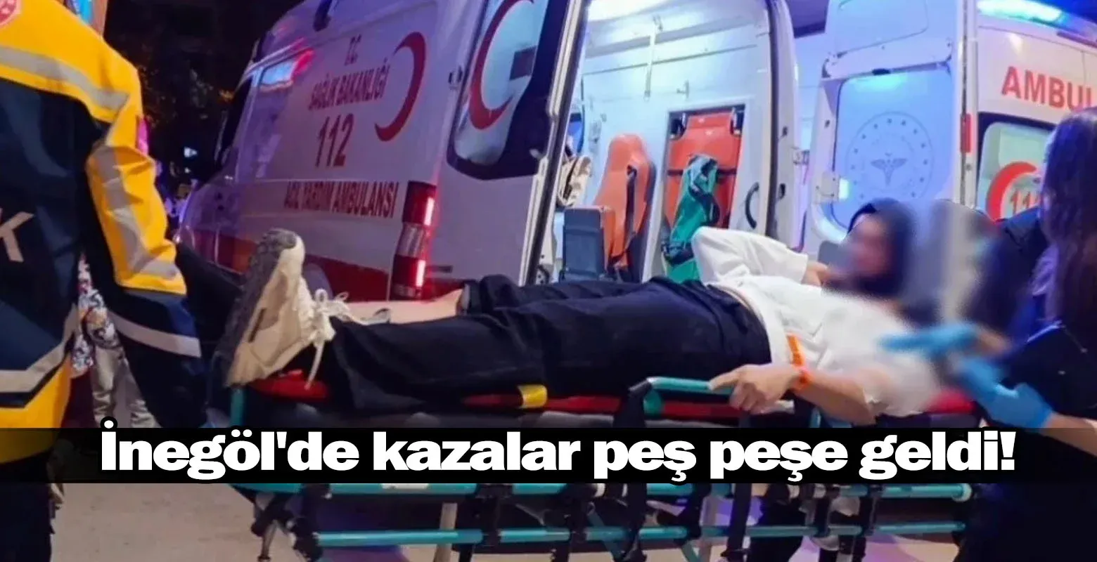 İnegöl'de kazalar peş peşe geldi!