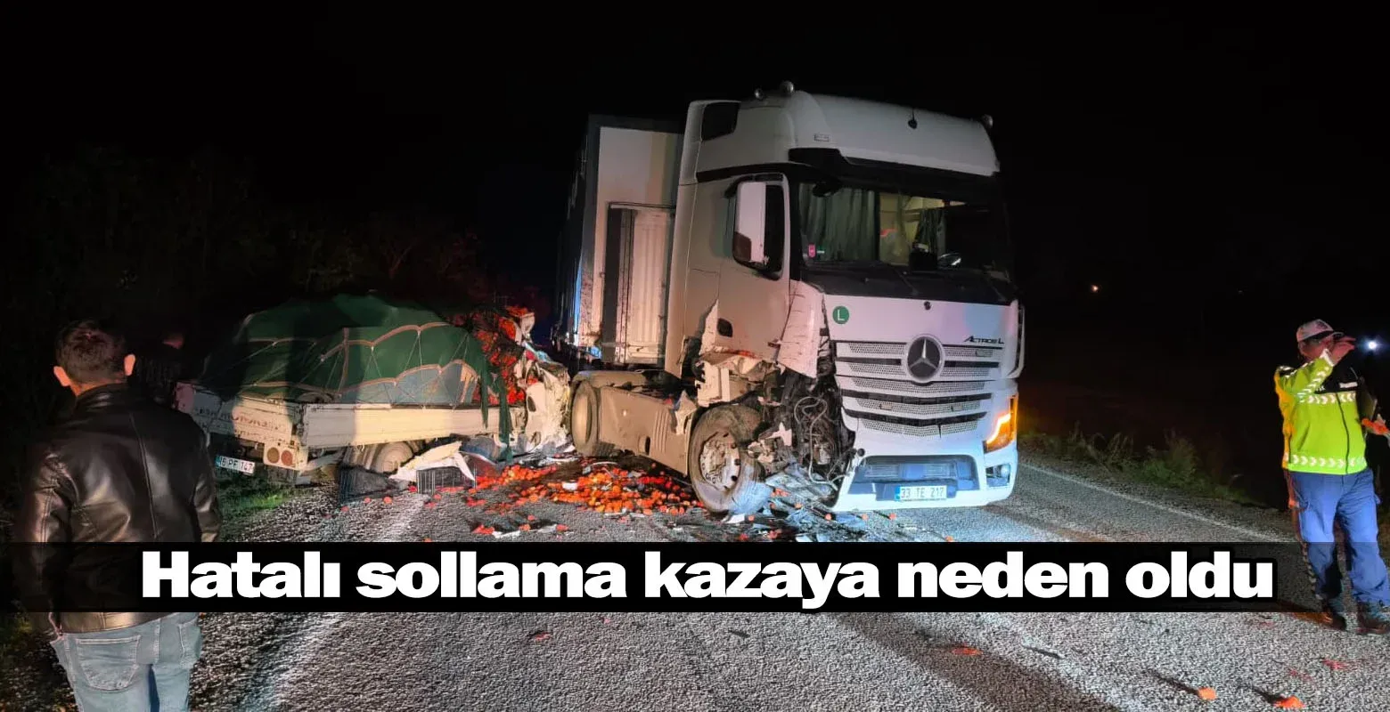 Hatalı sollama kazaya neden oldu!