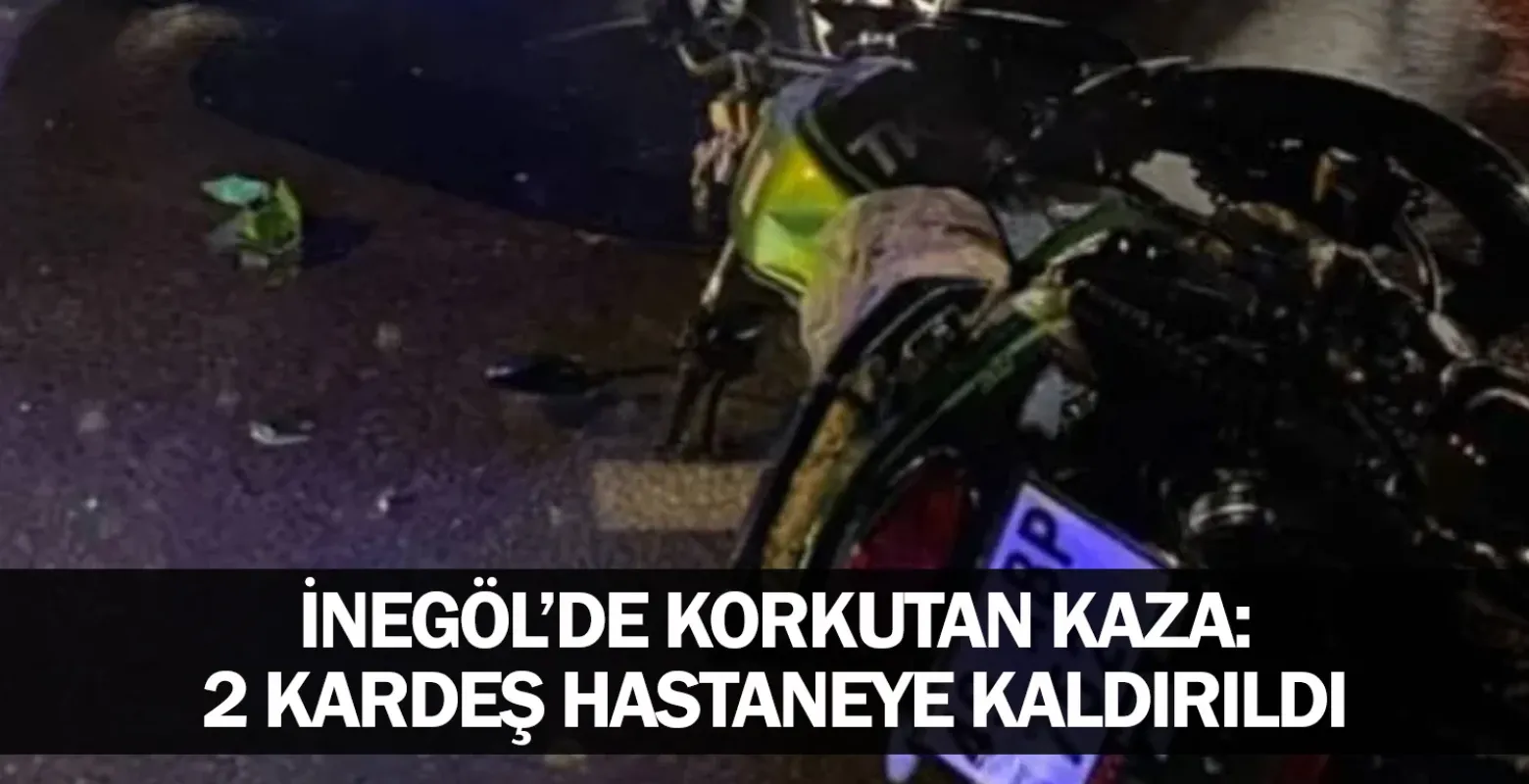 ​İnegöl’de Korkutan Kaza: 2 Kardeş Hastaneye Kaldırıldı