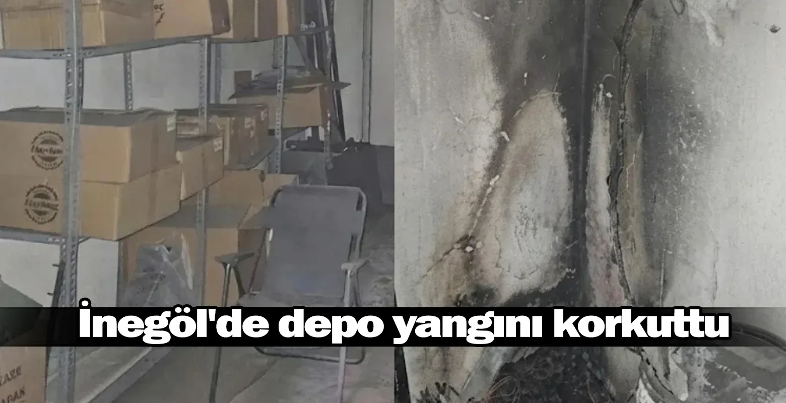 İnegöl'de depo yangını korkuttu