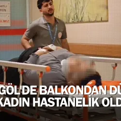 İnegöl'de balkondan düşen kadın hastanelik oldu