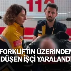İnegöl'de forkliftin üzerinden düşen işçi yaralandı