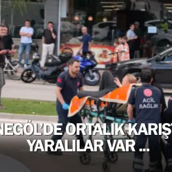 İnegöl'de ortalık karıştı! Yaralılar var ...