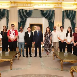 Başkan Vekili Biba, şampiyon marşın bestecilerini ağırladı