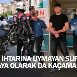 'Dur' ihtarına uymayan sürücü yaya olarak da kaçamadı