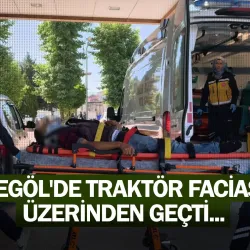 İnegöl'de traktör faciası! Üzerinden geçti...