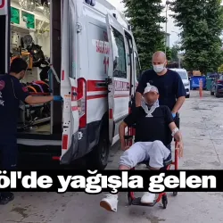 İnegöl'de yağışla gelen kaza!