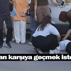 Karşıdan karşıya geçmek isterken ...