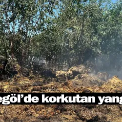 İnegöl'de korkutan yangın