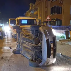 İnegöl'de aracını böyle bırakıp gitti!