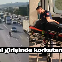 İnegöl girişinde korkutan kaza!