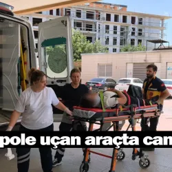 İnegöl'de şarampole uçan araçta can pazarı