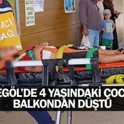 İnegöl'de 4 yaşındaki çocuk balkondan düştü