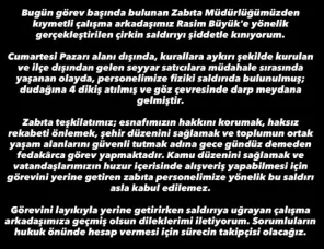 Başkan Taban'dan zabıtaya yapılan saldırıya tepki