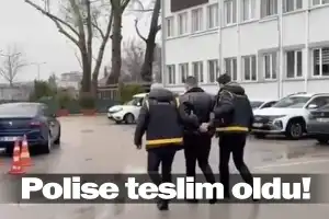 Polise teslim oldu!