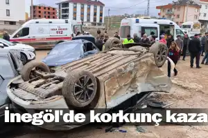 İnegöl'de korkunç kaza