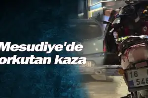 Mesudiye'de korkutan kaza