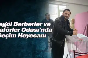 İnegöl Berberler ve Kuaförler Odası’nda Seçim Heyecanı