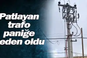 Patlayan trafo paniğe neden oldu