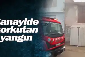 Sanayide korkutan yangın