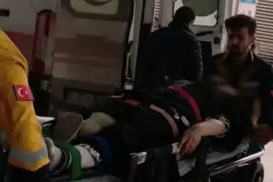 Kadın sürücü hastanelik oldu