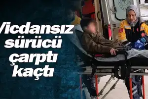 Vicdansız sürücü çarptı kaçtı