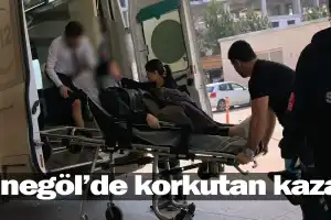 İnegöl'de korkutan kaza