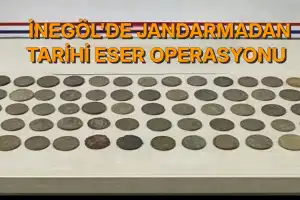 İnegöl'de Jandarmadan tarihi eser operasyonu