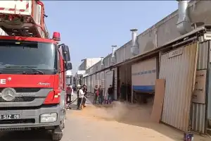 Sanayide korkutan yangın